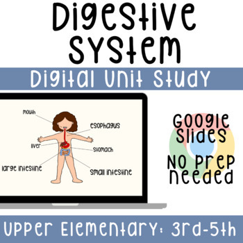 Preview of Digestive System Upper Elementary Digital Unit on Google Slides