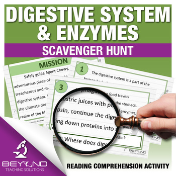 Preview of Digestive System Scavenger Hunt - Science Reading Comprehension Activity