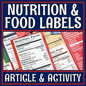 Preview of Human Body Organ Systems Digestive System Nutrition Article Food Label Activity