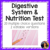 Digestive System and Nutrition Test