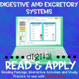 Digestive and Excretory Systems DIGITAL Read and Apply 