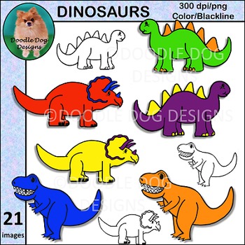 Preview of Dinosaurs Clip Art Set