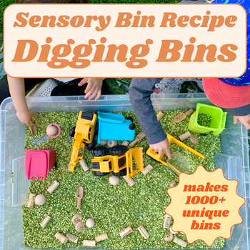 Preview of Digging Bins - Sensory Bin Recipe & Training