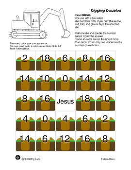 Preview of Digging Doubles Bingo -Religious