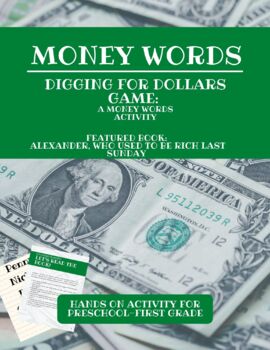 Preview of Digging For Dollars, A Money Words Activity