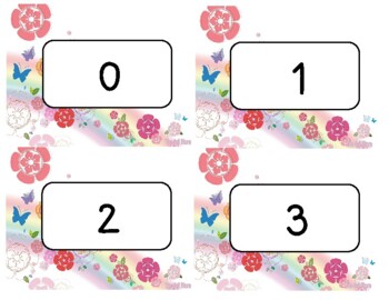 Digit Flash Cards - Flowers - 0-18 by The 4x6 Store | TPT