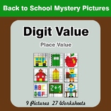 Digit Value / Place Value Mystery Pictures - Color By Numb