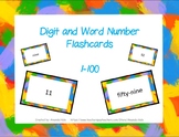 Digit and Word Number Flashcards 1-100