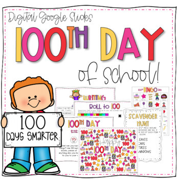 Digital 100th Day of School Activities l Google Slides by Fishes In First