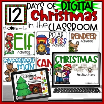 Preview of Digital 12 Days of Christmas Countdown - December Digital Activities