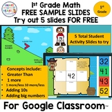 Digital 1st Grade Math Freebie Sample for Google Classroom™