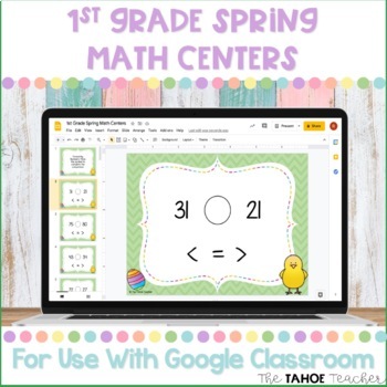 Preview of Digital 1st Grade Spring Math Centers for Use With Google Classroom™