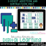 Digital 2 Digit Addition and Subtraction-Seesaw, Google, D