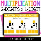 2 Digit by 1 Digit Multiplication Practice Digital Resourc