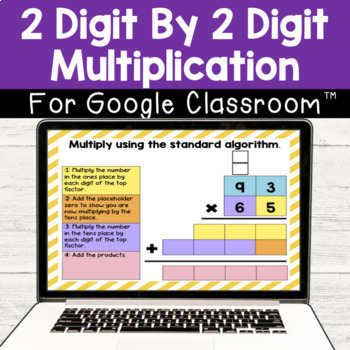 Preview of Digital 2 Digit by 2 Digit Multiplication for Google Slides 