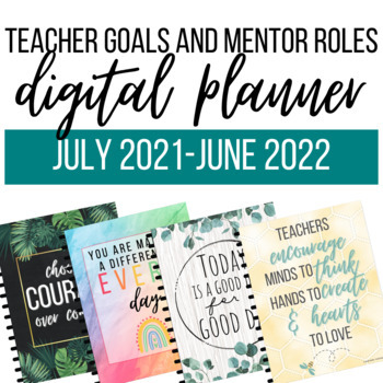 Preview of Digital 2021-2022 Teacher Planner