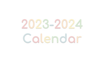 Preview of Digital 2023-2024 Calendar (Editable and Fillable)