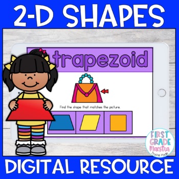 Preview of Digital 2D Shapes Google Slides | Boom Cards