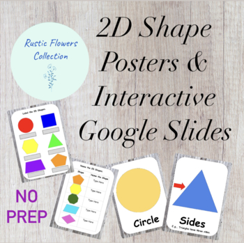 Preview of Digital 2D Shape Posters and Interactive GOOGLE Slides