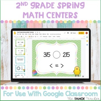 Preview of Digital 2nd Grade Spring Math Centers for Use With Google Classroom™