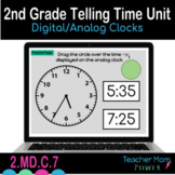Digital 2nd Grade Tell & Write Time: Digital/Analog Clock 