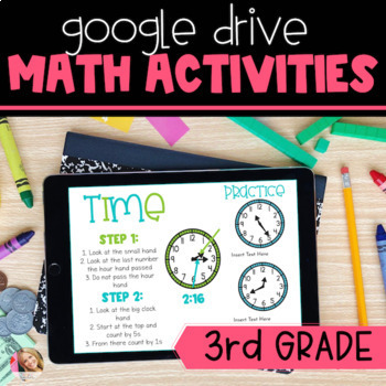 Preview of Digital 3rd Grade Math Activities with Google Slides 
