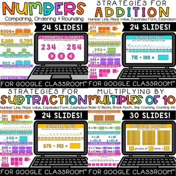 Preview of Digital 3rd Grade Numbers and Operations in Base Ten for Google Slides™