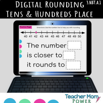 Preview of Digital 3rd Grade Rounding Activities 3.NBT.A.1 {Google Slides}