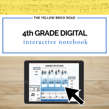 Preview of Digital 4th Grade Music Interactive Notebook - fourth grade INB - digital INB
