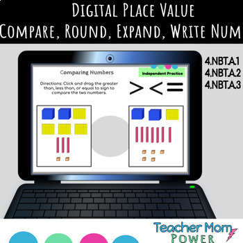 Preview of Digital 4th Grade Place Value Unit {Google Slides}