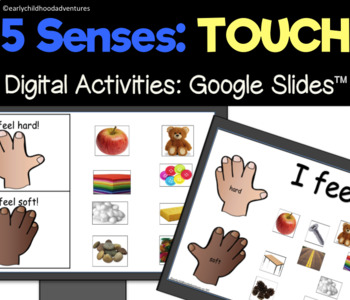Preview of Digital 5 Senses: TOUCH Mini-Lesson Visuals & Activities for GoogleSlides™