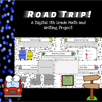 Preview of Digital 5th Grade Math Review Road Trip