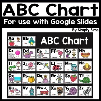 Preview of Digital ABC Chart | Google Slides | Phonics Cards | Back to School