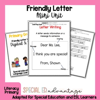 Preview of Digital AND Print Friendly Letter Mini Unit for Special Ed and ESL Students