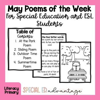 Digital AND Print May Poems for Special Education and ESL Students