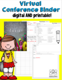 Digital AND Printable Virtual Conference Binder