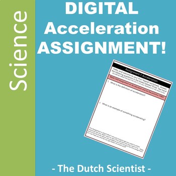 Preview of Digital Acceleration Worksheet