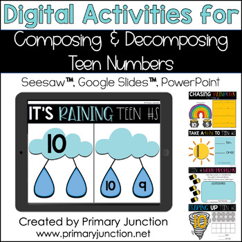 Preview of Digital Activities for Composing and Decomposing Teen Numbers