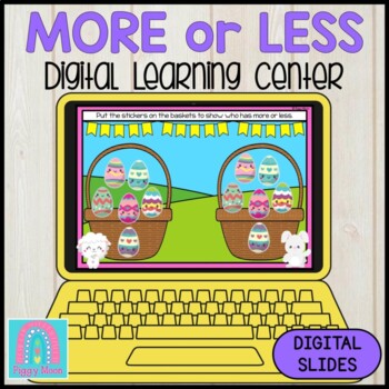 Preview of Digital Activity : Digital Game : MATH : Easter Treats More or Less