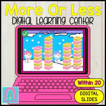 Preview of Digital Activity : MATH : Winter More or Less (Within 20)