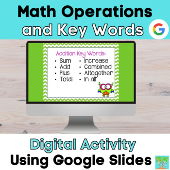 Preview of Digital Activity | Math Operations and Key Words