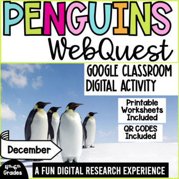 Preview of Digital Activity Penguins| WebQuest