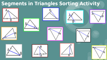 Preview of Digital Activity - Special Segments in Triangles Sorting Activity