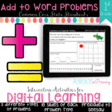 Digital Add To Word Problems for Seesaw, Google Classroom 