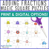 Print & Digital Adding Fractions Games, Worksheet Alternat