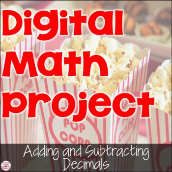 Preview of Digital Adding and Subtracting Decimals Project for Distance Learning