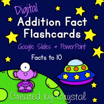 Preview of Digital Addition Fact Flashcards  