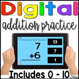 Digital Addition Fact Practice | 0 - 10
