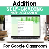 Digital Addition SELF-GRADING Assessments for Google Classroom