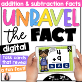 Digital Addition & Subtraction Facts Task Cards Game for G